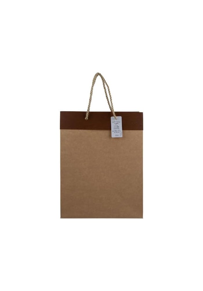 DAISO Simple Kraft Paper Bag - Brown - Image 1